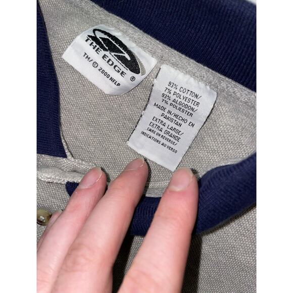 Vintage Dallas Cowboys Polo Shirt Mens XL Gray Blue Embroidered Logo 2000 Y2K - Picture 4 of 5